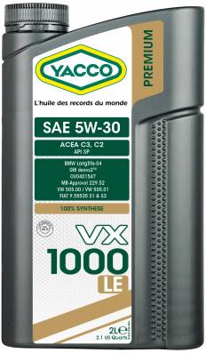 VX 1000 LE 5W30 YACCO