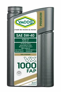VX 1000 FAP 5W40 YACCO